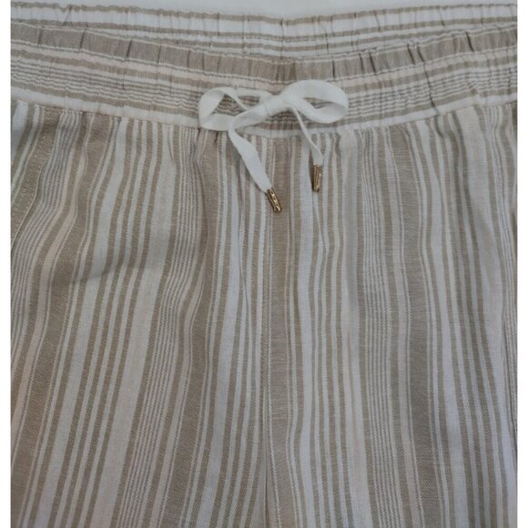 Land N Sea Women's Beige & White Striped Linen Blend Shorts, Size 3X, NWT - Picture 4 of 9